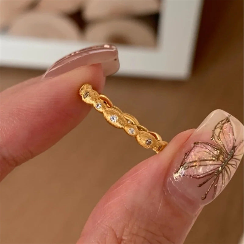 Wholesale Autumn and Winter Flash Diamond Zircon Does Not Fade High-end Luxury Sterling Silver Rings